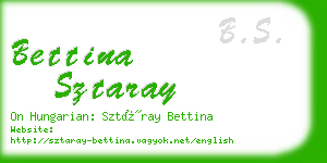 bettina sztaray business card